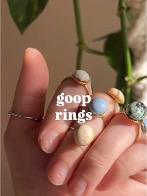 goop rings now for sale 🫶🏽 these rings are made from those rare times i over glaze a mug and the glaze drips perfectly off the pot and onto the kiln shelf.  stainless steel and adjustable! They come in silver or gold :-) #Brattoceramics  #glazering #pottery #goopring #handmadering #detroitartist #detroitpottery #funkyceramics #potteryvideos #ceramica