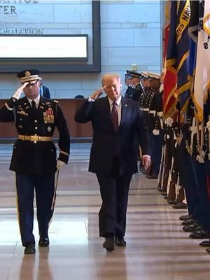 President Trump and first lady Melania Trump participated Monday in the first honors ceremony of the second Trump administration.   The review of the troops was held in Emancipation Hall of the U.S. Capitol Visitor Center after the event was moved indoors due to freezing temperatures in Washington, DC.   Watch more at c-span.org #trump #melaniatrump #inauguration #cspan 