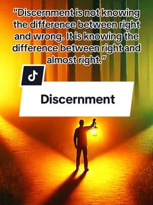 “Discernment is not knowing the difference between right and wrong. It is knowing the difference between right and almost right.”#trump #inaugurationday #christian #christiantiktok #onlyjesussaves #fyp 