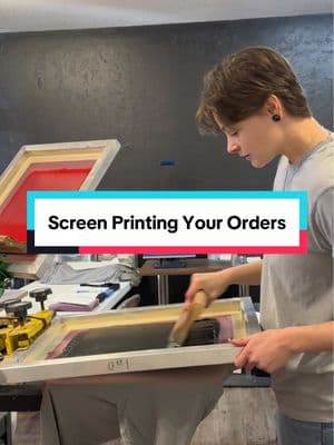 Screen printing yours orders #lgbtqia #wlw #sidehustle #tshirtbusiness #lesbian #screenprinting 