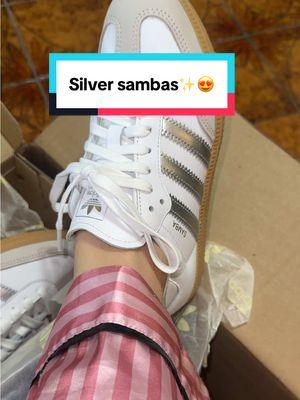 #silversambas #adidas #adidassamba #women #women #womenshoes #fyp #fypシ 💗💗💗