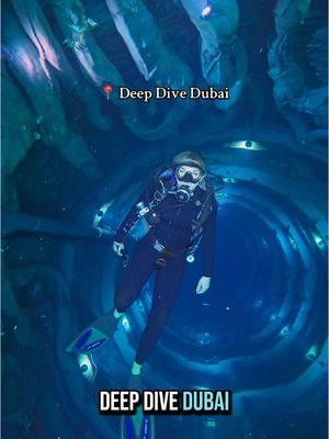 Did you know @Deep Dive Dubai is 64 feet deeper than any other pool in the world and holds 14 million liters of water? 🌊🤯  Diving into this record-breaking marvel felt like entering another world—complete with an underwater city to explore!  Would you dare to take the plunge? 🐠💦  #DeepDiveDubai #dubai #visitdubai #scubadiving #girltravel #solotravel