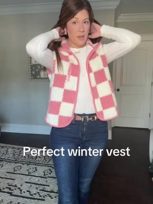 Cozy and comfortable vest #momstyle #teacheroutfits #OOTD #cuteclothing #winterfashion #vest #MomsofTikTok #cutetop #wintervest 