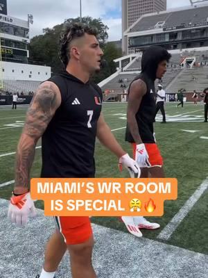 Miami’s 2024 WR room was filled with BALLERS 👀🙌 #football #miamihurricanes #widereceiver #catch #pregame #CollegeFootball #miamifootball #xavierrestrepo #jacolbygeorge #joshisatrader 