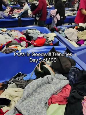 In goodwill trenches Day 5 of 100 #thrift #goodwill #goodwillhaul #goodwilloutlet #depopseller 