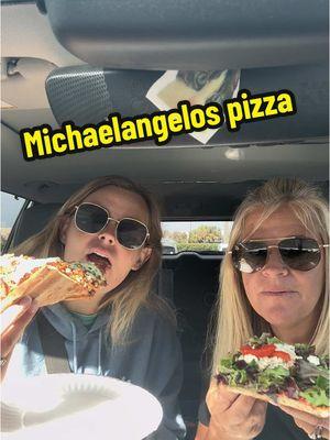 Michelangelo’s pizza in LWR #forupage #pregnanttiktok #letsgoclubbing #foodreview #foodreviews #costcomamma #megandmaddie #costcodaughter #foryoupage #motherdaughter #lunchtime #michaelangelos 