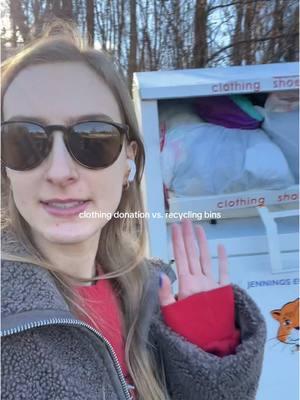 quick reminder to do your research before “donating” clothing into bins you may see around your town because there’s a good chance the items are going straight to recycling versus being redistributed in the community!! #donation #donationbin #clothingdonation #clothingdonationbin #clothingrecycling #closetcleanout 