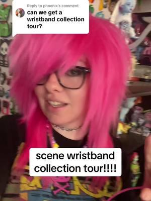 Replying to @phoenix which wristband is ur fav guyz I luv my collection sm #scene #scenefashion #scenestyle #scenekid #scenequeen #rawrxd #rawring20s 