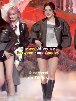 The age difference between kpop couples | ib: @🐚☆ 𝓚𝓮𝓷𝔃𝔂𝔂 ☆🦢 | #yujinive #karinaaespa #jihyotwice #momotwice #joyredvelvet #jisooblackpink #fypp #kpopfacts 