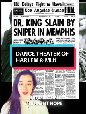 MARTIN LUTHER KING AND THE LEGACY OF DANCE THEATER OF HARLEM. The historical and cultural legacy of DTH cannot be overstated and we may never have had it if Arthur Mitchell, moved by the assassination of MLK hadn’t changed his plans. #martinlutherking #mlk #blackhistory #arthurmitchell #dancetheaterofharlem 