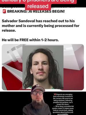 “🚨 Reports are emerging that individuals involved in the January 6th events are being released, following presidential pardons. Let’s break this down: 	•	What does a presidential pardon mean? It wipes away federal convictions, raising questions about justice and accountability. 	•	Why is this significant? This decision sparks debates on the rule of law and the power of pardons. 	•	What happens next? Released individuals may still face public scrutiny and legal challenges at the state level. What are your thoughts on this development? Let’s discuss. 💡👇 #PresidentialPardons #RuleOfLaw #EducationalUpdate [Date]”