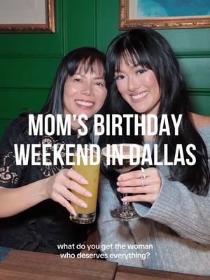 I celebrated my mom's birthday in style this past weekend & it was nothing short of amazing!  if you have a birthday coming up, steal my itinerary — ✨ first stop: surprised her with a haircut and her first-ever blowout by @DALLAS balayage and extensions. she looked and felt amazing—it was so sweet to see her light up! 🍸 next: happy hour at Truluck’s in Fort Worth with her sister. their happy hour is amazing! (50% off apps & drinks) good drinks, great food, and even better company—it doesn’t get much better than that. 🥩 saturday night: we wrapped up the weekend with a dinner surprise at @wickedbutcher in downtown Dallas. the steak & sides were incredible, & the birthday cake at the end was the perfect way to celebrate her special day. so grateful for moments like these to make her feel as special as she deserves.  what’s your favorite way to celebrate with family?  . . . . . . . #momsbirthday #weekendindallas #dallasvlog #exploredallas #thingstodoindallas #birthdayweekend #birthdayvlog #motherdaughter 