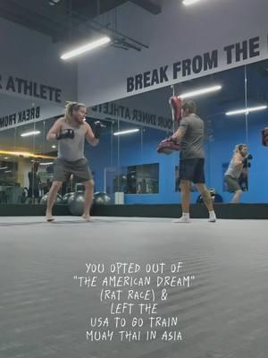 "Trading the Rat Race for the Fight Life: Muay Thai in Asia 🇹🇭" "Left the American Dream behind to live MY dream. Training Muay Thai in Asia—kicks, knees, elbows, and punches, all part of the journey to freedom. Life's better when you write your own script. 🌏🥊 #MuayThai #TravelAbroad #AmericanAbroad " #MuayThai #MartialArts #TravelAsia #AmericanAbroad #ExpatsLife #Padwork #FightLife #FreedomJourney #NomadLife #ThailandTraining #KicksAndElbows #OptOut 