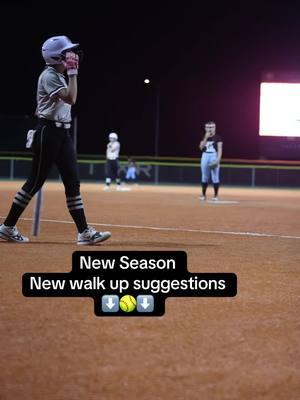 Need walk up song ideas for the new season ⬇️ #softball #softballgirl #softballplayer 