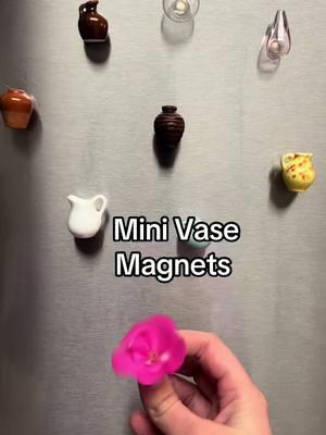 If your a mom you need these! Perfect for the little flowers your kids bring you 🌺 🌼 #flower #minivases #magnets #refrigeratormagnet #magneticvase #mini #vase #magnetic 