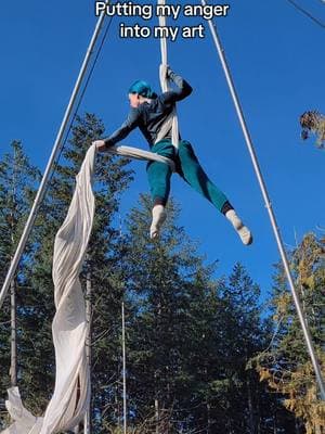 It's my own personal form of rebellion. Sad to say this song's deeper meaning is relevant yet again. Iykyk #aerialist #circusartist #aerialsilks #circus 