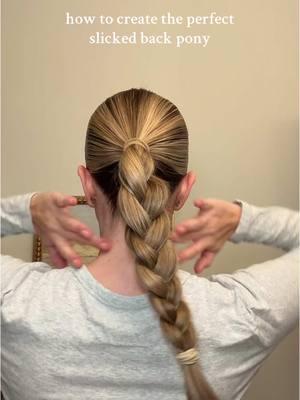 perfect slicked back pony every time 👏🏼 #slickedbackponytail #slickedbackhair #hairtips #hairproducts #hairtutorial #sleekhair 