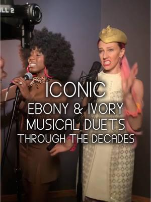 In honor of Martin Luther King Day our band wanted to honor the #ebonyandivory duos that have made history! (For under $20😆). 👸🏾🎤👸🏼 Comment your fave and any other faves we forgot⬇️ #MLKDay #fypシ 