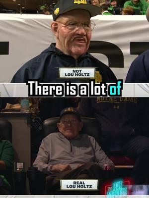 Notre Dame royalty is here Coach Lou Holtz & Coach Ty Lou Holtz 😂😂 @Ohio State Football @Notre Dame Football  #PMSCFPNATTYESPN2 #louholtz #coachlouholtz #tyschmit #impersonation #notredame #notredamefootball #CollegeFootball #ohio #ohiostatefootball #natty #nationalchampionship #football #footballtok #sports #sportstok #patmcafee #patmcafeeshow #thepatmcafeeshowclips #espn2 #fieldpass #thepatmcafeeshow #mcafee 