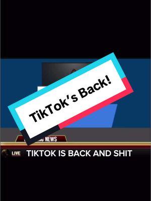 TikTok is back! Broadcasted on Fizzy News. #capcut #news #breakingnews #fyp #foryou #foryoupage #tiktok #canimals #comedy #stupid