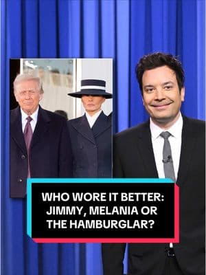 Who wore it better: Jimmy, Melania or the Hamburglar? #FallonTonight #Inauguration2025 #DonaldTrump #MelaniaTrump #Hamburglar #JimmyFallon  