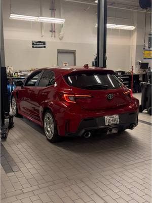 @OFF THE LINE PERFORMANCE valved cat back got installed on the GRC tonight after work!  Enjoy the first start and some limiter bashing 🫡 #toyota #gr #grcorolla #grc #gzea14 #e210 #g16egts #exhaust #catbackexhaust 