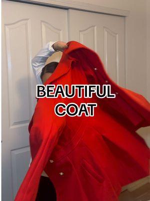 The Colorrrr 😍 #redcoat #overcoat #coat #tiktokshopfinds #outfitinspo #TikTokShop 