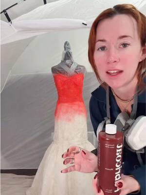 Finally airbrushing one of the wedding dresses!! #trusttheprocess #fantasyballgown #weddingdress #airbrush #starfallball @Fantastique Collection by UJDA 