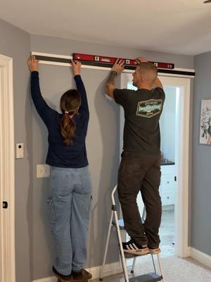 I recorded this voiceover in my laundry room so it sounds echo-ey💔 but here’s the barn door!!! Lmk what you guys think 🫶🏼 #roomrenovations #MomsofTikTok #girlmom #masterbathroom #bathroomrenovationonabudget #realisticliving #smallhouse #motherhood #husbandandwife #marriagehumor