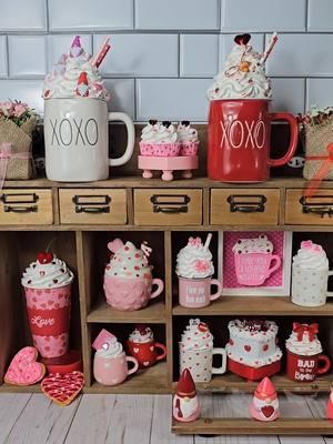 Just some of our new #fauxsweets for Valentine's now available #valentineminicupcakes #bowcake #candyheartsmug #bowmug #pinkbowmug #pinkbowvalentine #greatembellishments  #girlythings #prettyinpink #girlythings #pink #pinkdecor #pinkaesthetic  #bow #bowdecor #coquette #pinkaesthetic #girlydecorating 