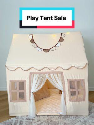 Get this play tent now it’s on SALE!!!!!💖✨  #playtent #genderneutralnursery #neutralhome #neutralaesthetic #babyroom #kidsroom #kidsroomdecor #kidsroominspo #princesstent #kidstent #Sumbababy 