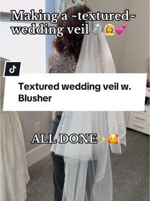 ~Textured~ wedding veil 2025! Chapel length veil with a drop veil🥰💍 #weddingveildesigner #customveil #2025bride #2026bridalinspo #texturedweddingveil #laceveil #weddingveildesigner #weddingveilideas #dropveil #chapellengthveil #blusherveil #blusher 