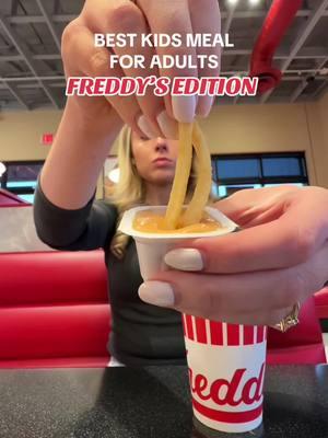 We are so backkkkkkk. Who has the best kids meal for adults? Tonight we tried Freddy’s! Full spread sheet available! #kidsmealsforadults #freddys #freddyssteakburger #frysauce #rootbeer #steakburger #culvers #custard 