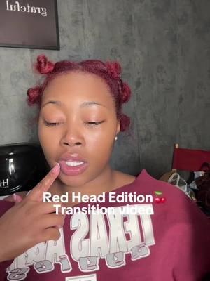 Red hair transition 🍒 #hairtransitions #blackgirlhairstyles #blacktoredbundles #wequeenhair 