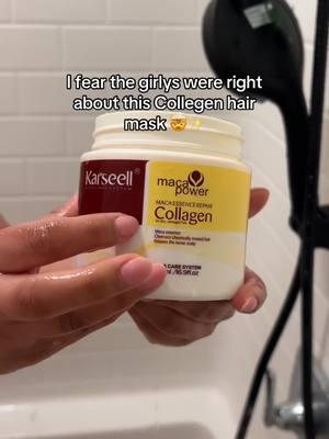 Wash your hair leave it in for 15 mins then rinse with cold water, the shine & softness of your hair will be on another level 🙌🏼✨ #c#collagenl#longhairs#shinyhairg#glasshairc#collagenhairmaskk#karseellk#karsellhairmaskt#tiktokmademebuyitt#TikTokShopb#bestsellersh#hairgrowth