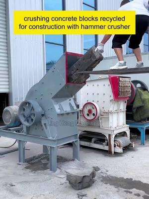 #crushing #constructionwaste #cement block #rock #brick #concrete into #sand with #hammercrusher #sandcrusher #rockcrusher #manufacturedsand #fyp #building #construction #lingheng #linghengmachinery #linghenggroup