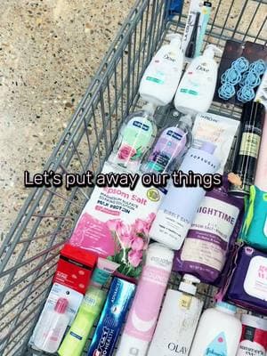 Let’s put away our girly things 💋& check out my cutie PJ’s! ✨#fyp #girlythings #makeup #jerganstanner #dove #bubblebath #bathsaltlovers #acnepatches #lashes #lashglue #hairspray #bootywipes #flushablewipes #clip #flowerclip #deodorant #pjs #womansnighty #pinkstripepajamas #stripeset #twopiecenightset #putawaywithme #goodnight✨🌙 