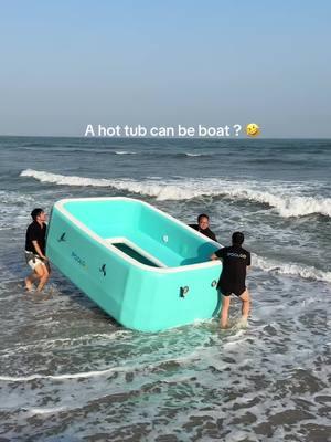 When you take your portable hot tub on the beach 🏝️ 🤣🤣🤣… #inflatablehottub #hottub #portablehottub #swimspa   #ipoolgopool #ipoolgohottub #ipoolgoinflatablepool #fyp 