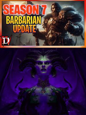 Diablo 4 Season 7 Barbarian Class Update : Final Patch Notes : HOTA EQ Throw BUFFS : S7 Diablo IV#diablo4 #diabloiv #diablopartner