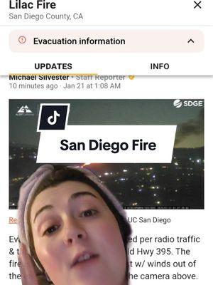 SAN DIEGO *new fire* 1/21/24 at 1:15 AM  #lafire #fire #wildfire #sandiegofire #sandiego #currentevents #news 