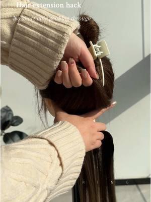 Hair extension for short hair💗Try this method if you don’t want to make braids at the back ✅ #endaringhair #hairextensionhacks #clipinhairextensions #howtoclipinextensions #hairextensiontutorial