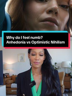 Anyone else feeling numb these days! 🙋🏾‍♀️ I love this scene from Severance because many of us feel numb these days. It could be anhedonia! 😱 Many of us push down pain, stress and trauma so that we don’t feel it. But numbing pain means that we also numb joy.  Anhedonia is a symptom of high functioning deppressïon and after 2020 and all of the ups and downs since then, many of us push down our pain so we become numb to the triggers that we can’t control. This has led to widespread anhedonia. We also spend so much time distracting ourselves with devices that we have become numb to enjoying life by using our other senses instead of being online. So we feel “meh” or “blah”.🫥 It may be tempting to feel dread and to go down a rabbit hole and you may want to consider an alternative. Perhaps optimistic nihilism where even if you feel that nothing matters that this gives you the freedom to try to live your life more intentionally and go after the things that mean the most and give you a sense of purpose. I regularly consult with TV and Film on these projects to make mental health topics more accessible and accurate and while I didn’t work on this Apple TV project I have worked on other TV projects to make mental health topics more accurately portrayed. I think Severence did a great job portraying anhedonia and HFD in this scene. 🎬  #creatorsearchinsights  #optimisticnihilism  #BlackTikTok  #tiktokpartner  @Apple TV 