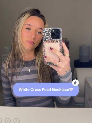 obsessed is an understatement🤍✝️ #pearls #pearlnecklace #pearlcross #pearlcrossnecklace #TikTokShop #viralnecklace #viralproduct #goldnecklace #fashion #jewlery #fyp #forthegirls #fortheladies #microinfluencer #contentcreator #christiantiktok #ilovejesus 