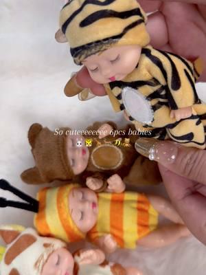 So cuteeeeeeee 6pcs babies  🐰🐯🦒🦌🐝🧸 #dollhouse #rebornbabydoll #rebornbaby #reborn #reborns #baby #dolls #sweetbaby #babytoysidea #babytoys #gift #accompany #fypシ  #gifted #fypシ゚viral🖤video #fyp #bebereborn #mini #minibaby #minivlog #minitoys 