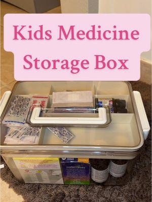 Fits all my kids medications perfect! #medicine #storagebox #medicinestorage #organizedhome #bathroomorganization #MomsofTikTok #momhack #organizationhacks #medicinebox #medicinecabinet 