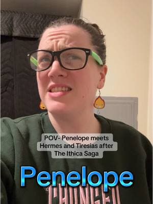 Penelope meets Hermes and Tiresias 🤣 #epicthemusical #epic #odysseus #penelope #hermes #tiresias #theodyssey #reaction #fyp 