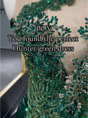 Hunter green anyone?  Perfect combination of satin & details  #prom #promdress #fypage #orlandofashiondesigner #fyp #FashionDetails #yanib 