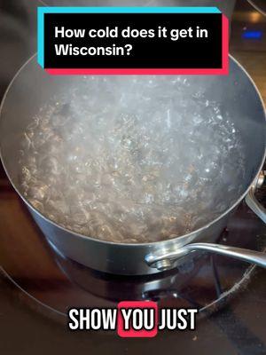 A science experiment showing just how cold it is in Wisconsin right now. #cold #coldweather #science #greenbay #wisconsin #midwest #weather #weatherreport #frozentundra #arctic #frozen #howcoldisit #north #antarctica #cool 