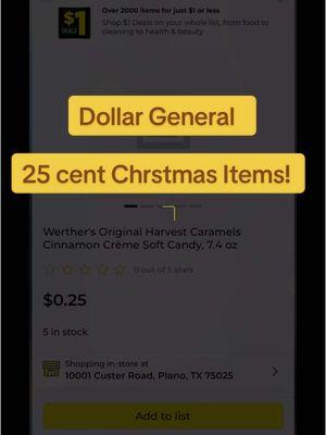 Dollar general 25 cent chrsitmas items! #pennyshopping #dollargeneral #couponing #mckinneytx #collincounty 