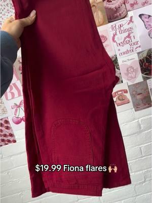 $19.99 flash sale on the best selling burgundy fiona flares 😍🙌🏼🔥 #flashsale #sale #fionaflare #flares #willowboutique #sizexl 